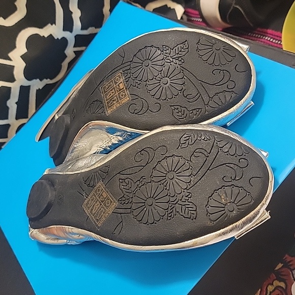 Silver Ballet Flats - Picture 2 of 3